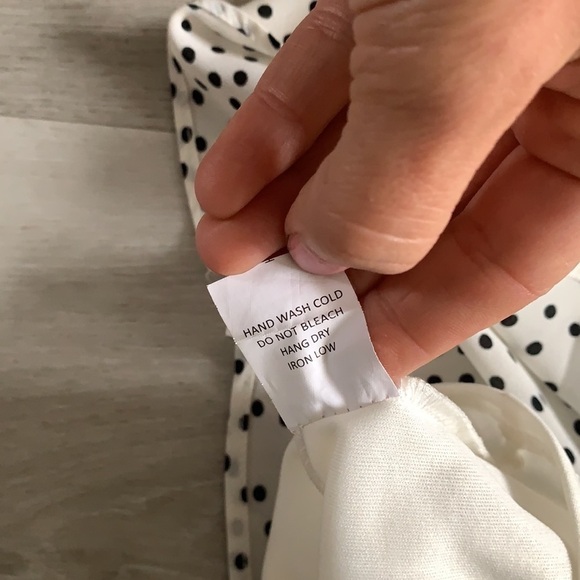 Sienna Sky Polka Dot High Low Wrap Dress lightweight classic retro tie waist M - Picture 12 of 13